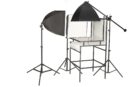 24 Shooting Table Kit with Floor Stand and Three Light LED Softboxes