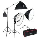 OctaBella 1500W 3-Light Softbox LED Light Kit