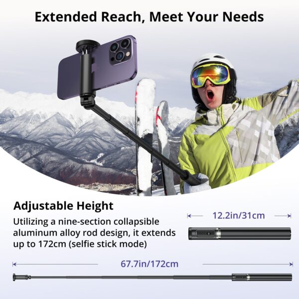 StickPro 68.5 Phone Tripod Selfie Stick - Image 2