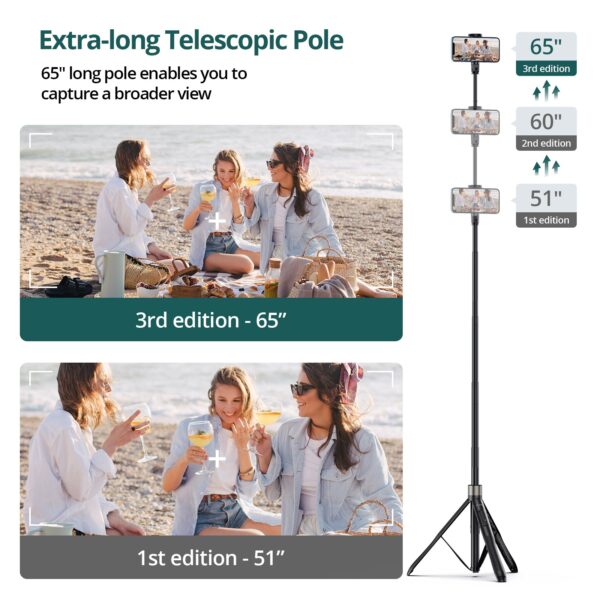 Premium Max Phone Tripod Selfie Stick 65 - Image 9